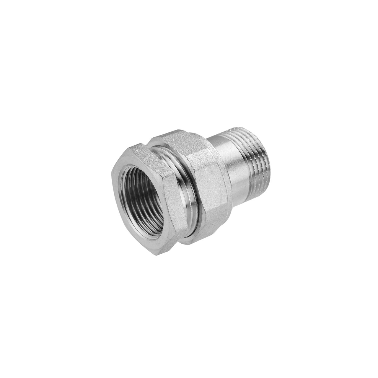 Згін-американка пряма посилена LexLine 3/4" ВЗ під конус нікельована НК0813-Вн, фото 1