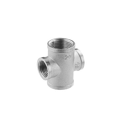 Хрестовина посилена перехідна  LexLine 3/4"х1/2"х3/4"х1/2" ВВВВ нікельована НК4606-Вн