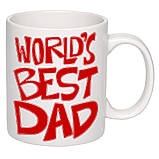 Чашка з друком "World's best dad" 330 мл (колір білий) (23775), фото 2