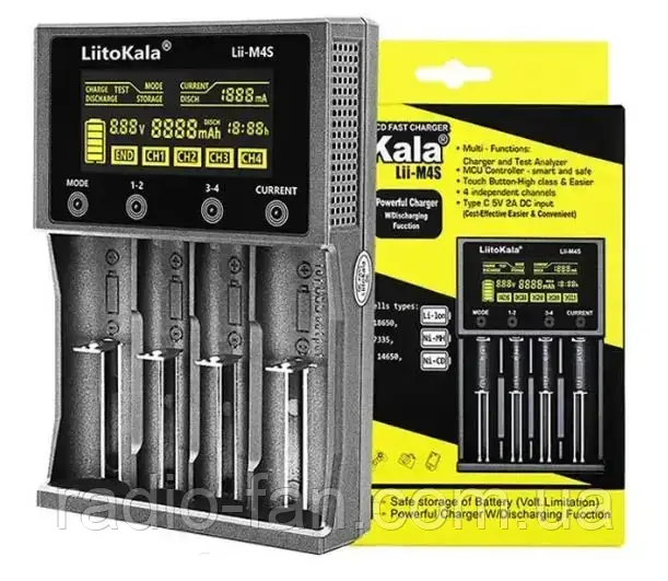 Зарядний пристрій для акумуляторів LiitoKala Lii-M4S