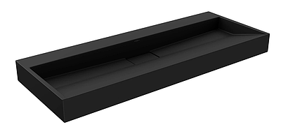 Умивальник (раковина) MEXEN AVA 120 BLACK MATT B/O накладний підвісний