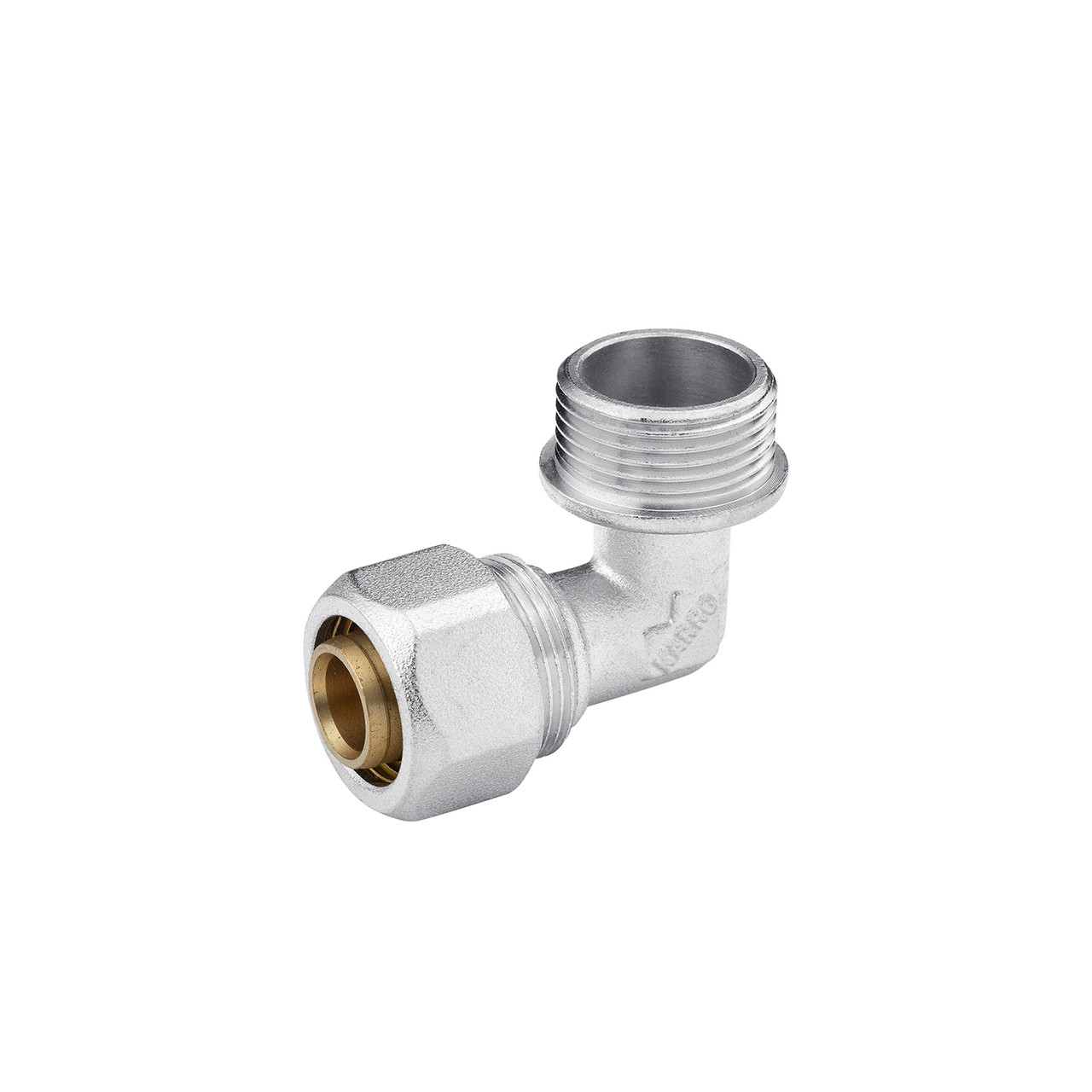 Коліно металопластикове Karro 20х3/4" РЗ нікельоване KR-0612, фото 1
