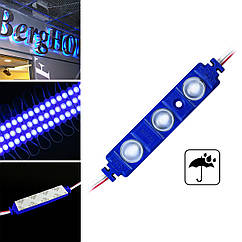 Світлодіодний модуль BRT XG192 5630-3 led W 1,5 W BLUE, 12 В, IP65 синій із лінзою напівсфера