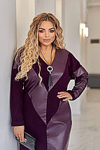 Сукня креп дайвінг з вставками екошкіра, фото 4