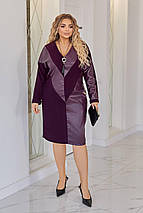 Сукня креп дайвінг з вставками екошкіра, фото 5