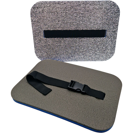 Тришарова фольгована сидіння-каремат 350х240х16 мм, "NEWDAY", Фольгований/Синій/Сірий, фото 1