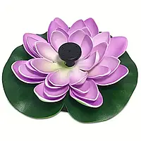 Міні-фонтан для водойм у формі квітки Лілового Лотоса з сонячною батереєю