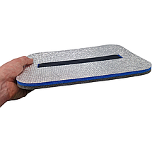 Тришарова фольгована сидіння-каремат 350х240х16 мм, "NEWDAY", Фольгований/Синій/Сірий, фото 3