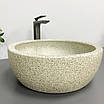 Умивальник (раковина) VBI CORRIDONIA BEIGE STONE MATT накладний, фото 5