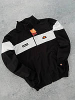 Мужская кофта Ellesse черная без капюшона на молнии спортивная Олимпийка Элис (B)
