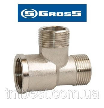 Трійник 1" ВЗЗ нікельований Gross SF