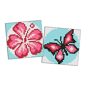 Алмазная мозаїка "Рожевий колір"  Ідейка AMS1063 на самоклеючій основі 9x9 см         , Toyman