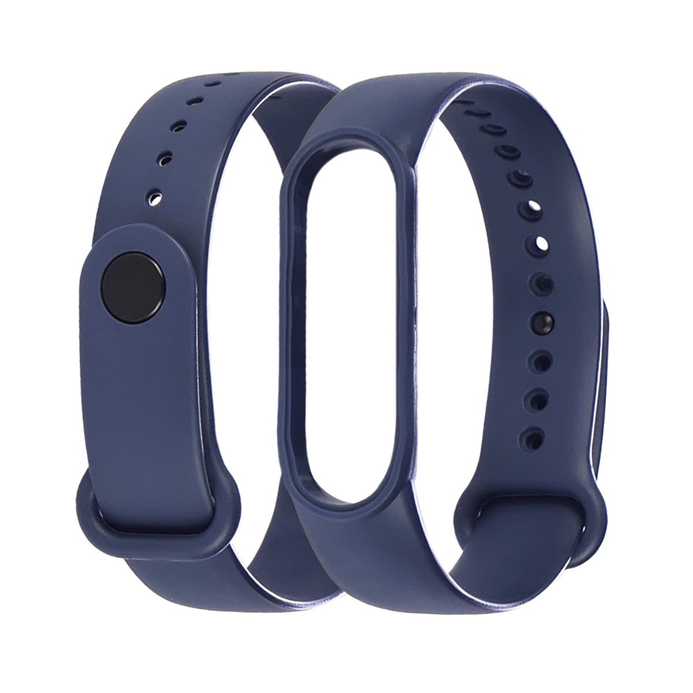 Ремінець силіконовий для Xiaomi Mi Band 5/6 колір 05 темно-синій - фото 1 - id-p2488557497