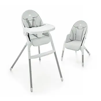 Стільчик для годування Kinderkraft Dinnly Grey (випорожнення, що росте, легке складання)