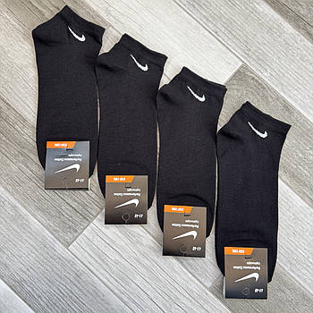 Шкарпетки чоловічі демісезонні бавовна короткі Nike Performance, Туреччина, розмір 41-45, чорні, 05053
