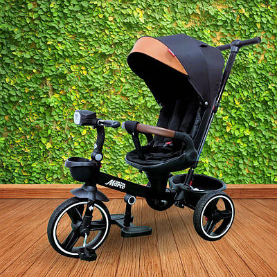Триколісний велосипед Best Trike Marco з ручкою поворот сидіння 360° фара Велоколяска Дитячий ровер-коляска