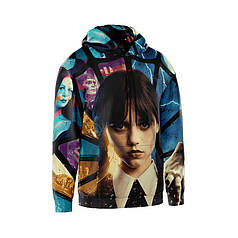 Худі чоловіче з принтом «Венздей. Популярний серіал. Wednesday. Popular series»