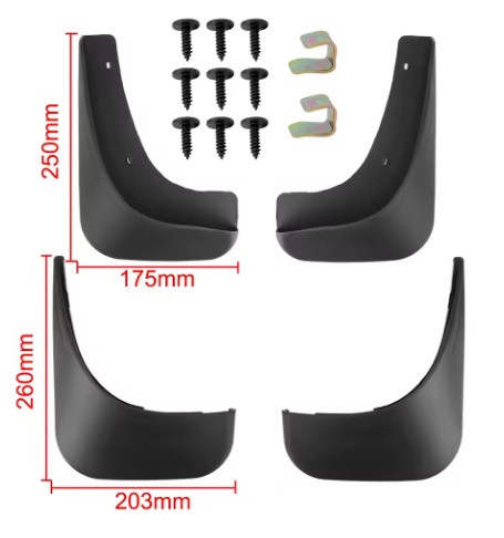 Бризговики на Volkswagen Touran 1 2003-2015 Фольксваген Тоуран (2 передніх + 2 задніх), фото 1