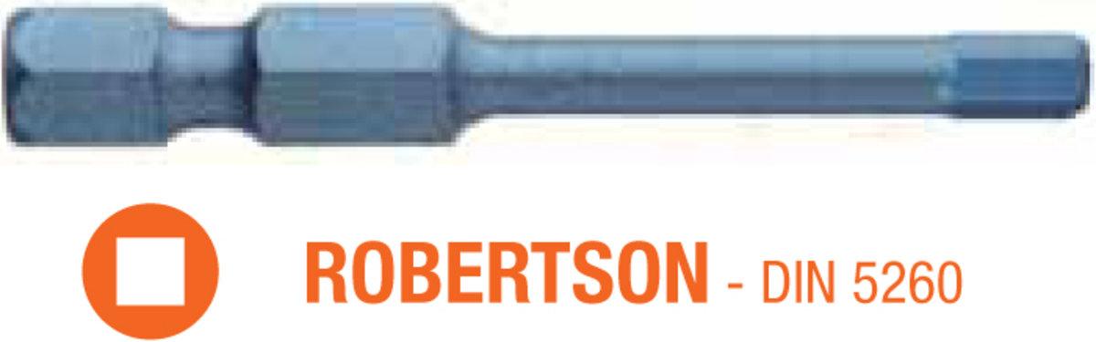 Насадка викруткова ударна USH Blue Shock : Robertson R1 x 50 мм torsion, Уп. 5 шт.