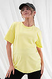 Молодіжна футболка для вагітних та годування VIVA лимонна, фото 2