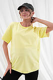 Молодіжна футболка для вагітних та годування VIVA лимонна, фото 3