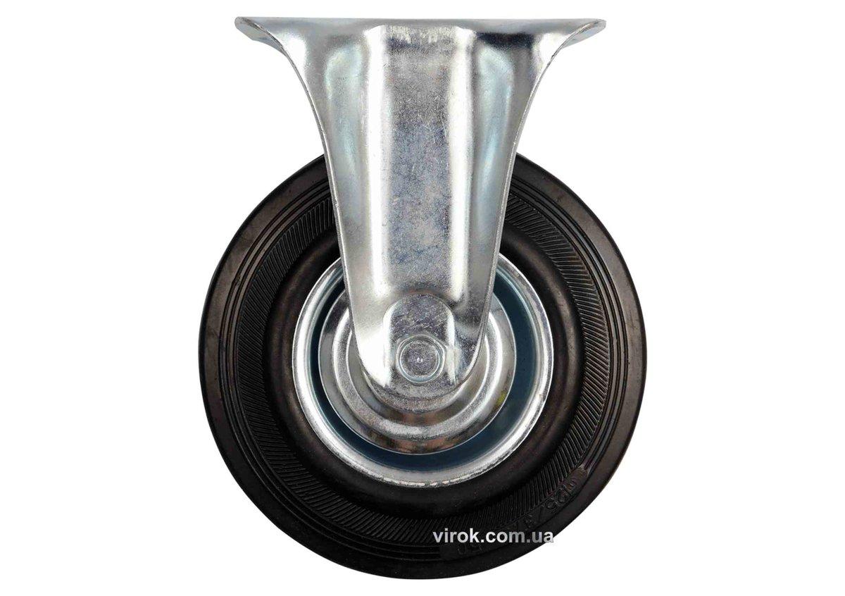 Колесо до візка Ø= 100 мм, b= 27 мм VOREL зі штивною опорою; h= 130 мм, навантаж.- 60 кг [32]