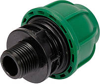 Муфта до водяних пластикових труб з зовн. різьбою 25 мм- 1/2" FLO поліпропіленова, для тиску 1 MPa