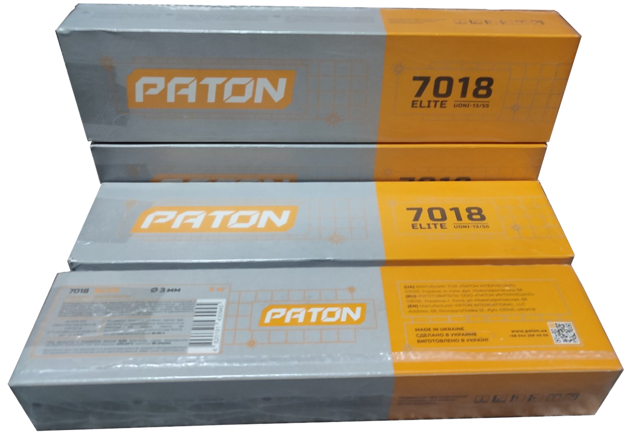 Зварювальні електроди УОНИ 7018 ELITE 3 мм 5 кг PATON [2061405001]