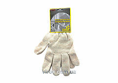 Рукавиці трикотажні VIROK білі (5 ниток; 70%- бавовна, 30%- поліестер), розм. 10