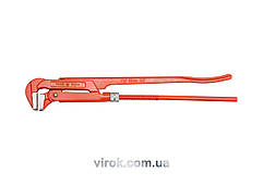 Ключ трубний з карбонової сталі VOREL 1.5", 90°  [16/480]