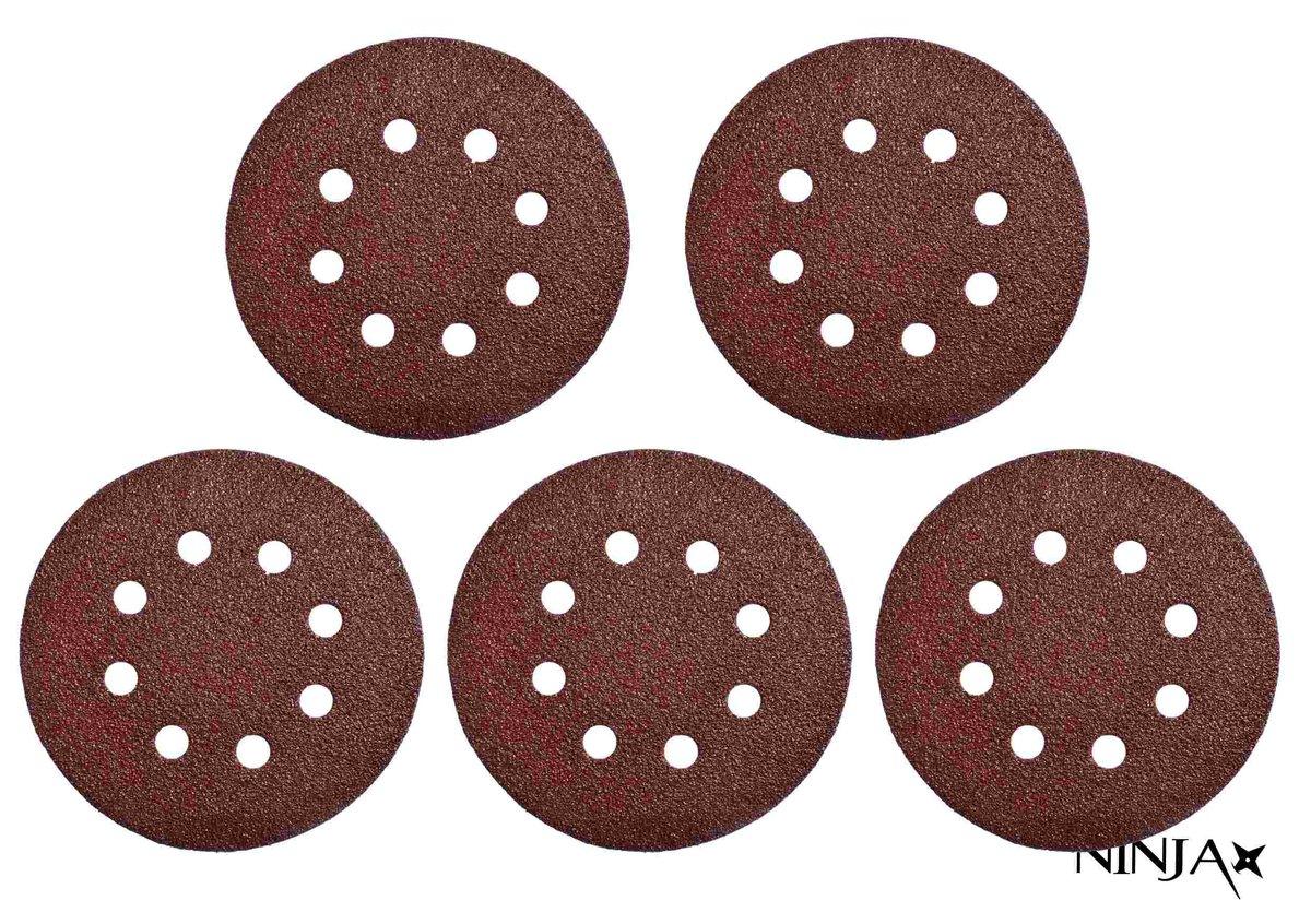 Круг шліфувальний самозачепний 8 отворів NINJA : Ø125 мм. Р400. універсальний Уп. 5 шт. [100]