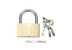 Замок навісний VOREL латунний дуговий, l=35мм [12/300]