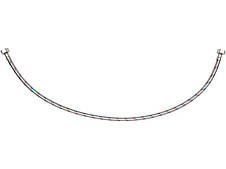 Шланг водопровідний з опліткою з нерж сталі FALA l= 800мм, Ø= 8/12, з'єднання F-1/2" х F-1/2" 1 МПа