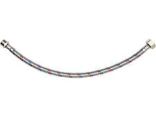 Шланг водопровідний з опліткою з нерж сталі FALA l= 400 мм, Ø= 8/12, з'єднання F-1/2" х M-3/8" 1 МПа