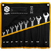 Ключі ріжково - накидні VOREL Cr-V на плахті: дюймові 1/4"-3/4". Набір 9 шт [10]