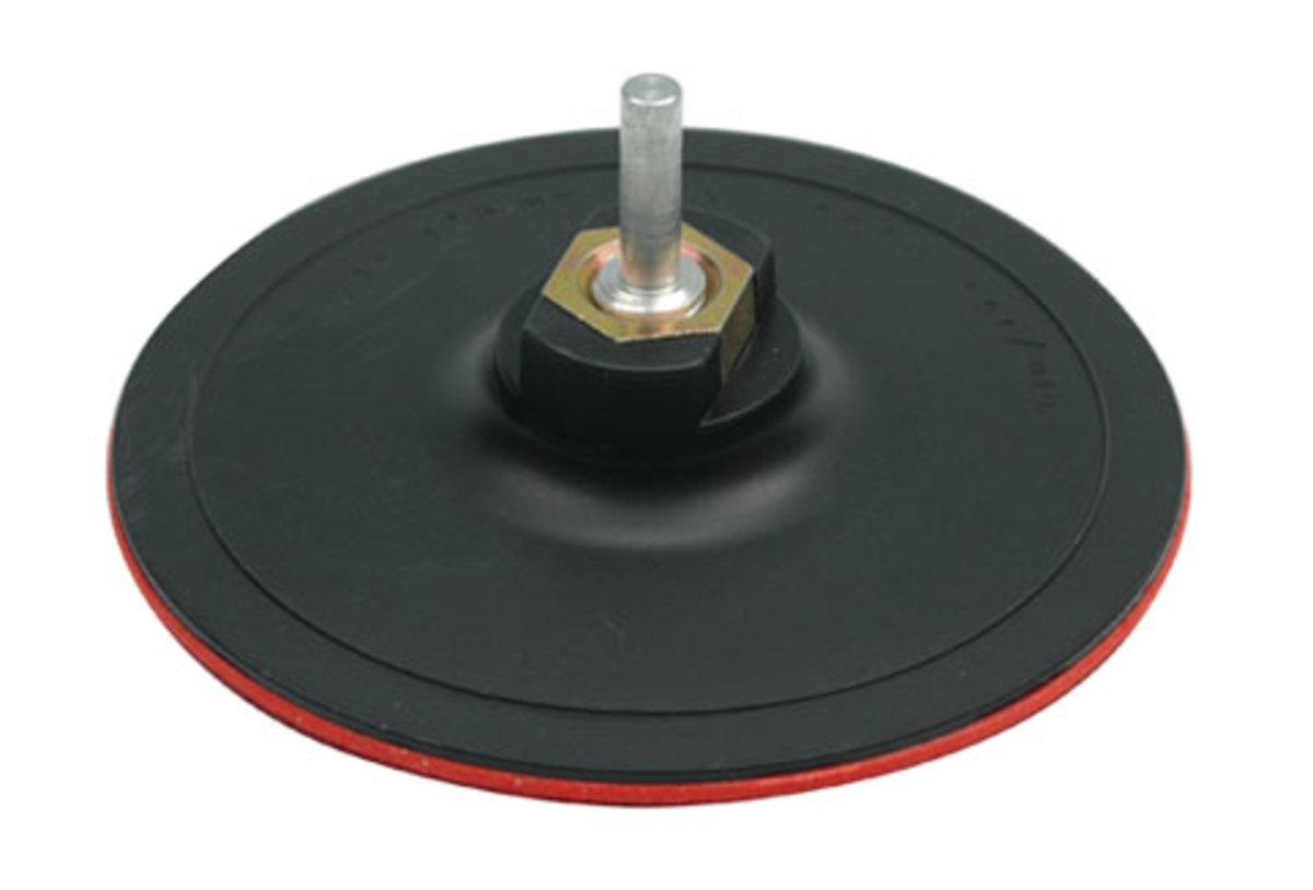 Круг-насадка шліфувальна VOREL з липучкою : Ø=125мм + гайка М14, винт [30/120]