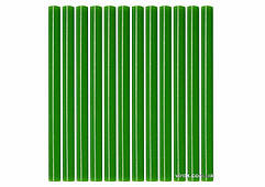Стержні клейові YATO зелені : Ø=7,2 мм, L=100 мм, уп. 12 шт. [50]