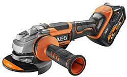 Шліфмашина кутова безщіткова акумул. AEG: 2х Li-Ion 18 В 2х 6 AхГод, диск Ø=125 мм, 11000 об./хв DW