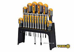 Набір викруток VOREL : SL, PH, TORX, Cr-V, 18 шт [10/120]
