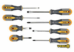 Набір викруток VOREL : SL, PH, Cr-V, 8 шт [6/24]
