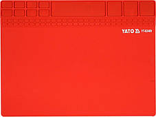 Підстилка для паяння YATO з жаростійкого силікону до 500°С, 400х300х3 мм, магн стрічка 395х57мм [30]