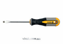 Викрутка плоска VOREL: SL6 х 150 мм. Cr-V [12/36/144]