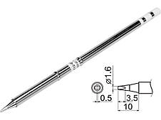Наконечник для точкової пайки з вклад грілкою YATO заг. l= 149мм, наконеч 3,5х1,6х0,5 мм тип T12-D16