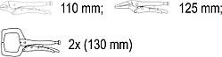 Кліщі затискні VOREL для зварювальних робіт, 4 шт. [6/24]