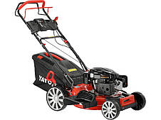 Газонокосарка бензинова YATO з приводом: 3,5кВт, ширина різання: Ø= 53 см, травозбірник- 62л