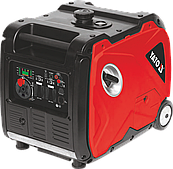Генератор струму бензиновий інверторний YATO: P= 3.8 кВт, U= 230 В (AC) і 12 В 8,3А (DC), бак- 8.5 л