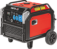 Генератор струму бензиновий інверторний YATO: P= 5 кВт, U= 230 В (AC) і 12 В 8,3А (DC), бак- 22,4 л