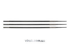 Напильники для заточки ланцюгів пили VOREL, 3шт. Ø=4,8 мм, l = 200 мм [4/200]