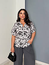 Блузка Белый принт