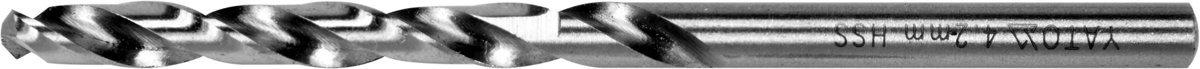 Свердло по металу YATO HSS 4241 PREMIUM, Ø=4,2х75мм до.нержавіючої і високолегов. сталі, литва [100]